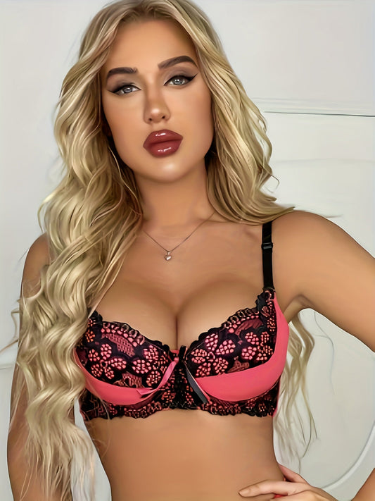 Kontrasztos csipke fehérnemű szett