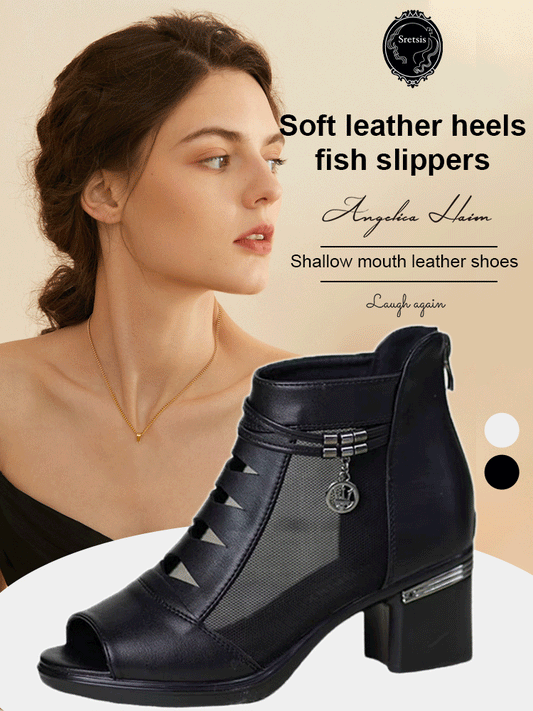 ✨Puha bőr középsarkú szandál👡