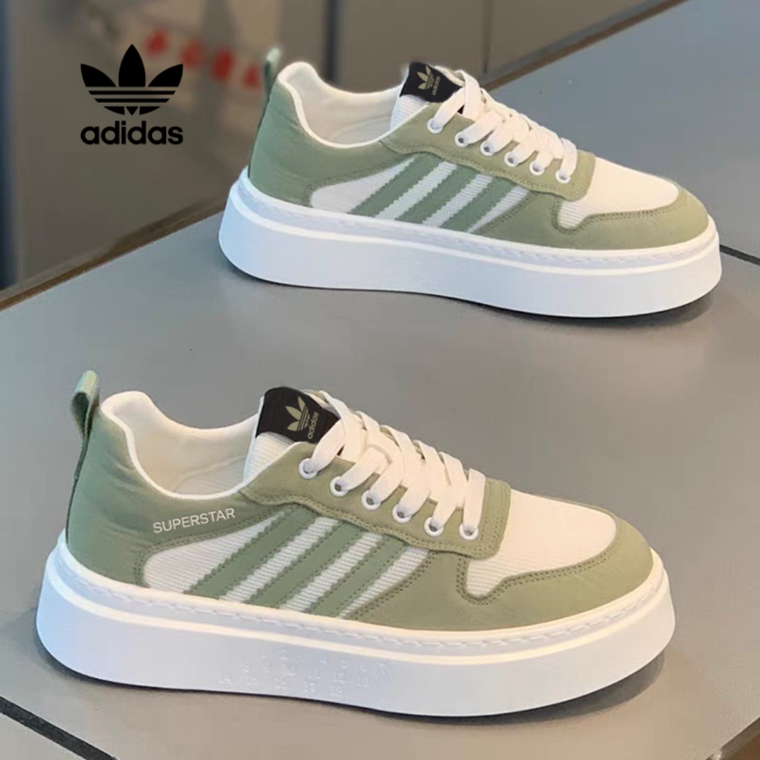 2025-ös Adidas Superstar fehér sportcipő vastag talppal - Stílusos és kényelmes