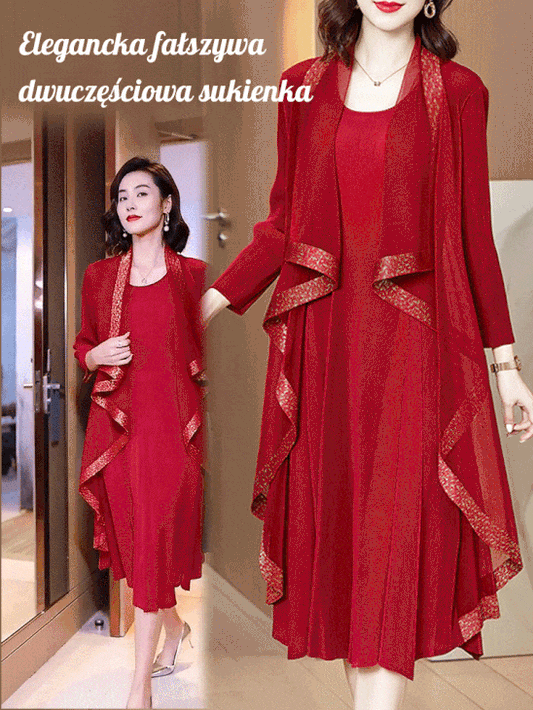 Rakott vintage ruha arany díszítéssel