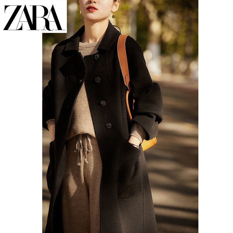 ZARA®🐑Damski wełniany płaszcz
