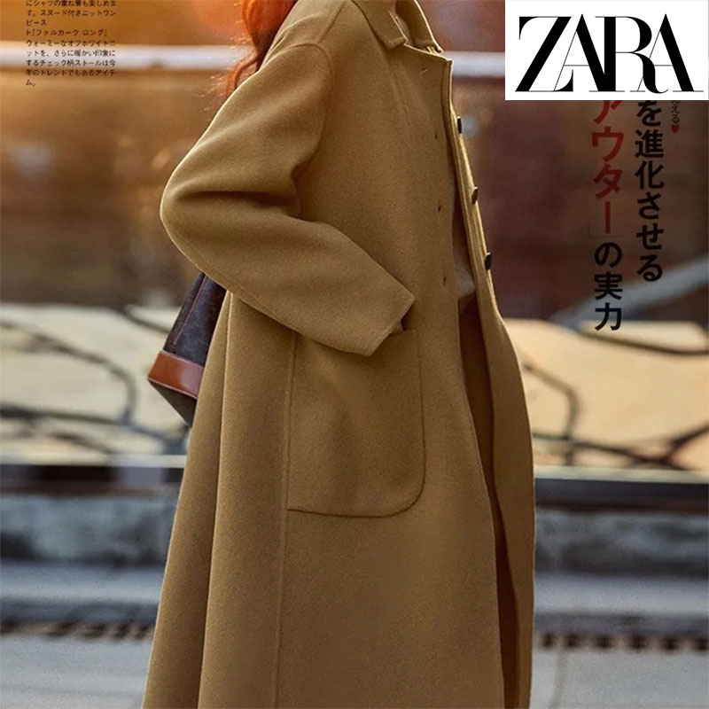 ZARA®🐑Damski wełniany płaszcz