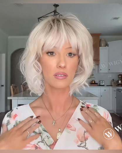Curl Bob paróka frufruval