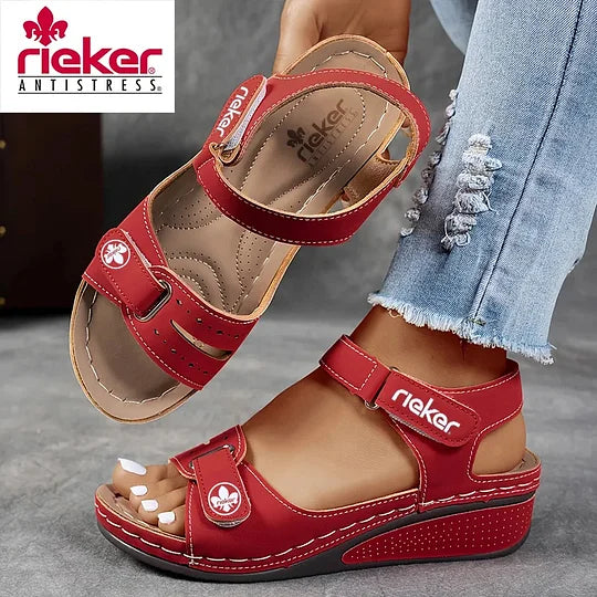 Új női ortopéd magas sarkú szandál RIEKER