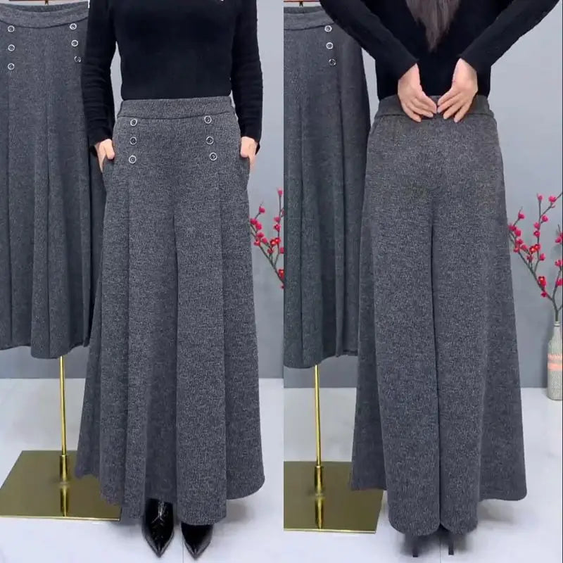 🤩【XL-4XL】Meleg vastag polár nadrágok😚Széles, rugalmas nadrágok