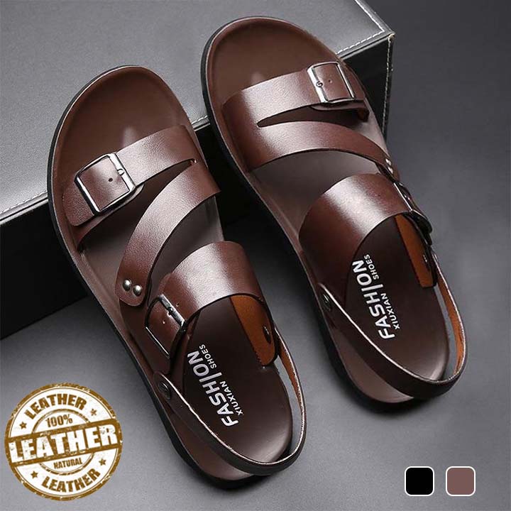 Prémium minőségű férfi bőr szandál