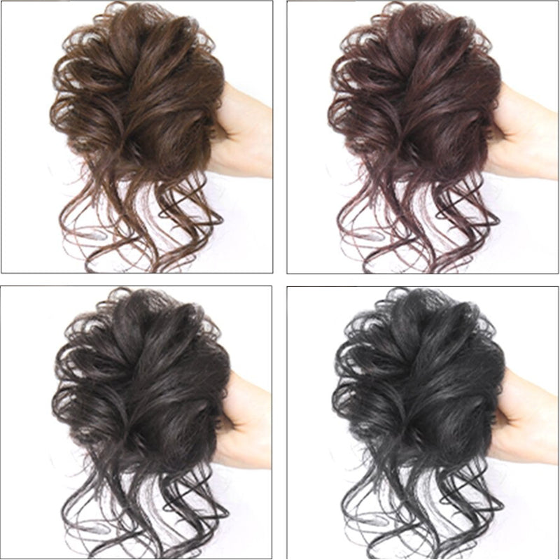 Scrunchie hosszabbítók rendetlen göndör kontyban