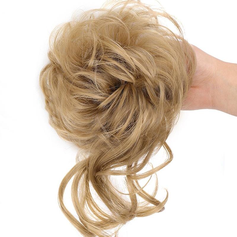 Scrunchie hosszabbítók rendetlen göndör kontyban