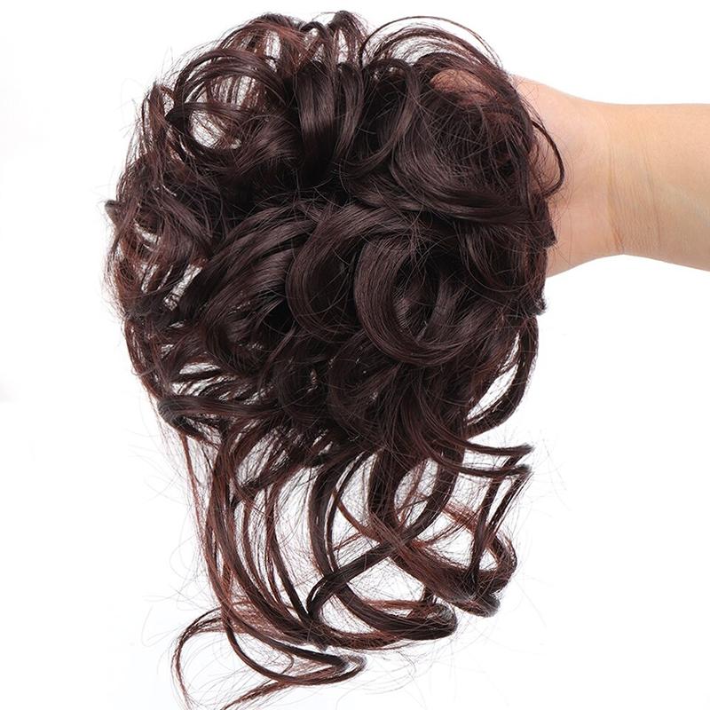 Scrunchie hosszabbítók rendetlen göndör kontyban