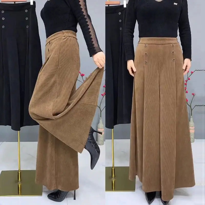 🤩【XL-4XL】Meleg vastag polár nadrágok😚Széles, rugalmas nadrágok